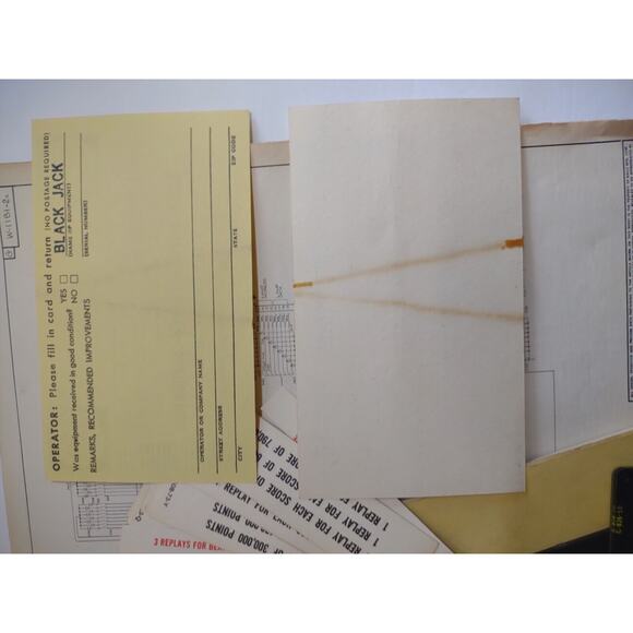 Black Jack Pinball Machine Service Manual Schematic Procedure Book Coin Plates - Picture 11 of 11